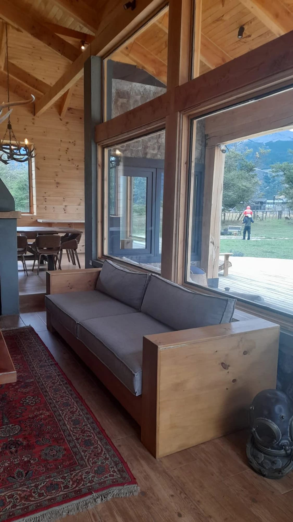 Sala de estar del Lodge Coyhaique